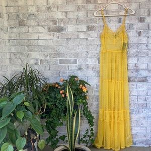 Wild Fable SIZE S sheer yellow dress; never worn with tags